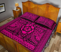 Hawaii Polyensian Turtle Quilt Bed Set Pink - Polynesian Pride