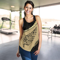 Paua Shell, Maori Silver Fern Women'S Racerback Tank - Polynesian Pride