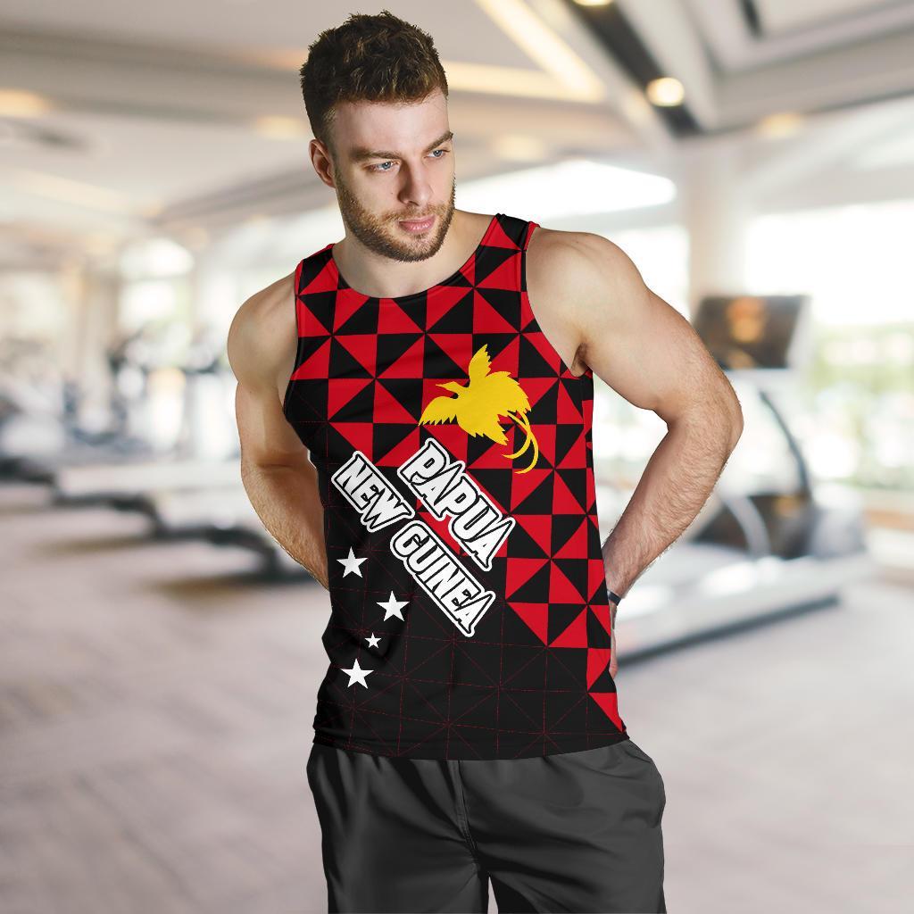 Papua New Guinea Polynesian Men's Tank Top Coat Of Arms Th5 - Polynesian Pride