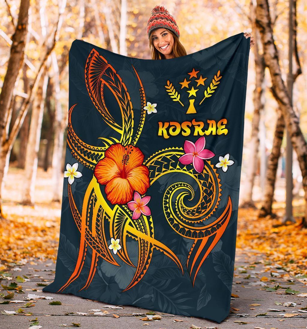 Kosrae Polynesian Premium Blanket - Legend of Kosrae (Blue) - Polynesian Pride