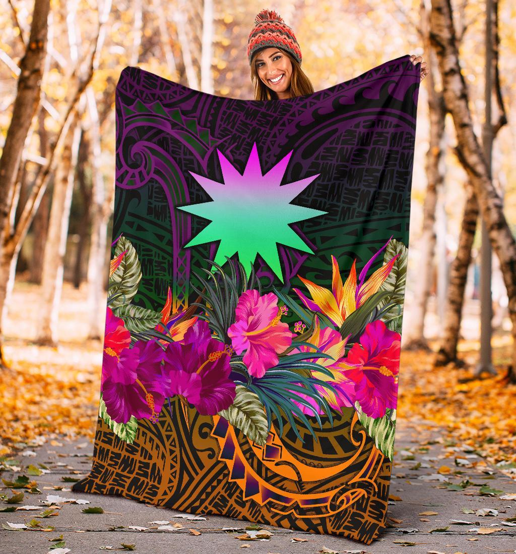 Nauru Premium Blanket - Summer Hibiscus - Polynesian Pride
