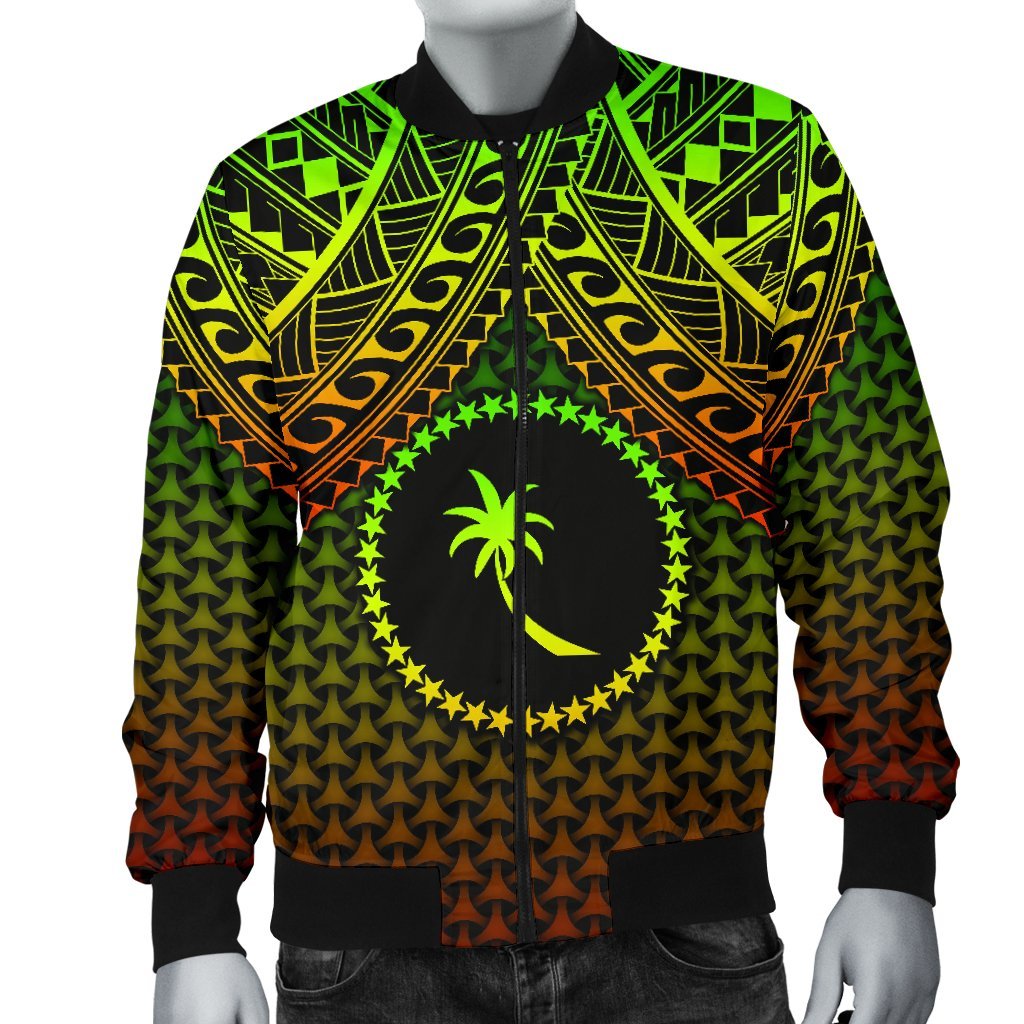 Polynesian Chuuk Personalised Men's Bomber Jacket - Reggae Vintage Polynesian Patterns - Polynesian Pride