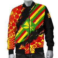 Kanaka Flag Polynesian Men's Bomber Jacket - Nora Style - Polynesian Pride