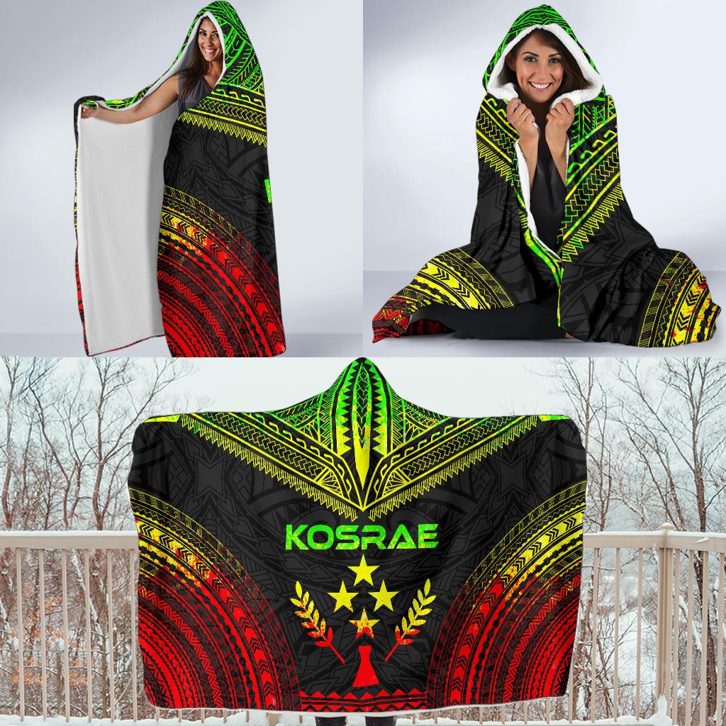 Kosrae Polynesian Chief Hooded Blanket - Reggae Version - Polynesian Pride