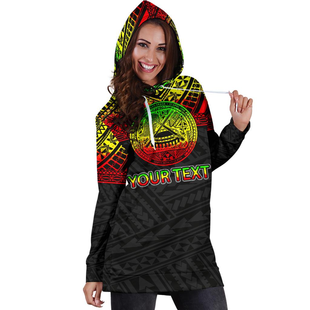 American Samoa Custom Personalised Hoodie Dress - Polynesian Reggae - Polynesian Pride