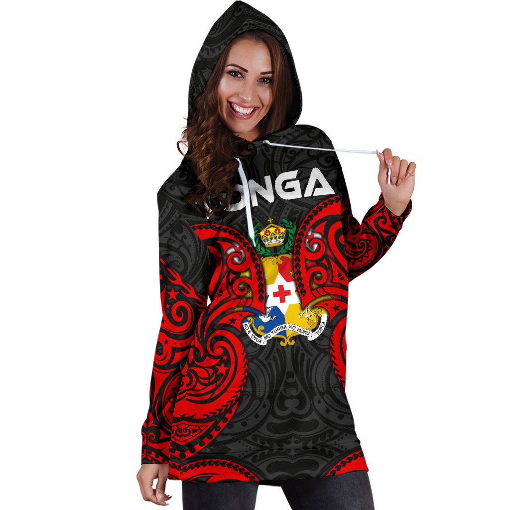 Tonga Polynesian Women's Hoodie Dress - Tongan Spirit - Polynesian Pride