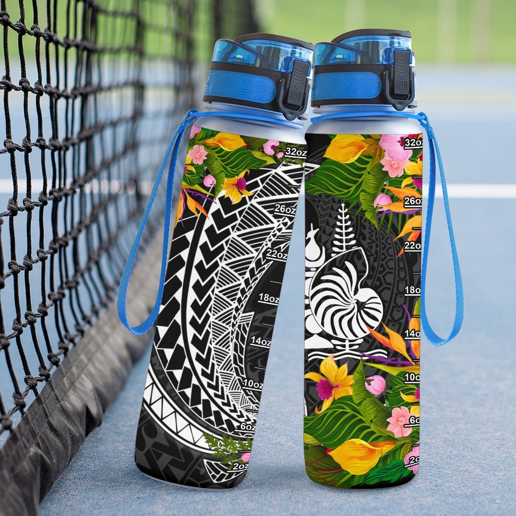 New Caledonia Hydro Tracking Bottle - Seal Spiral Polynesian Patterns - Polynesian Pride
