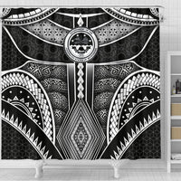 Polynesian FSM Shower Curtain - Poly Pattern With COA Federated States of Micronesia - Polynesian Pride