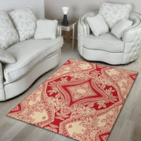 Polynesian Red And Nude Area Rug - Polynesian Pride