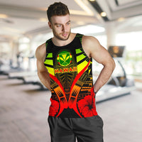 Hawaii Kanaka Maoli Tattoo Men Tank Top Hibiscus K9 - Polynesian Pride