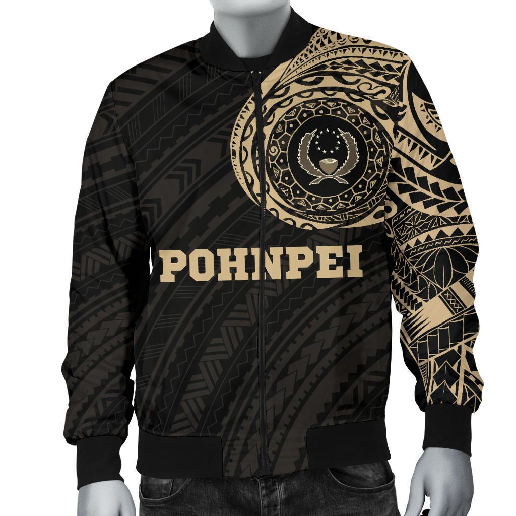 Pohnpei Micronesia Tattoo Men's Bomber Jacket - Polynesian Pride
