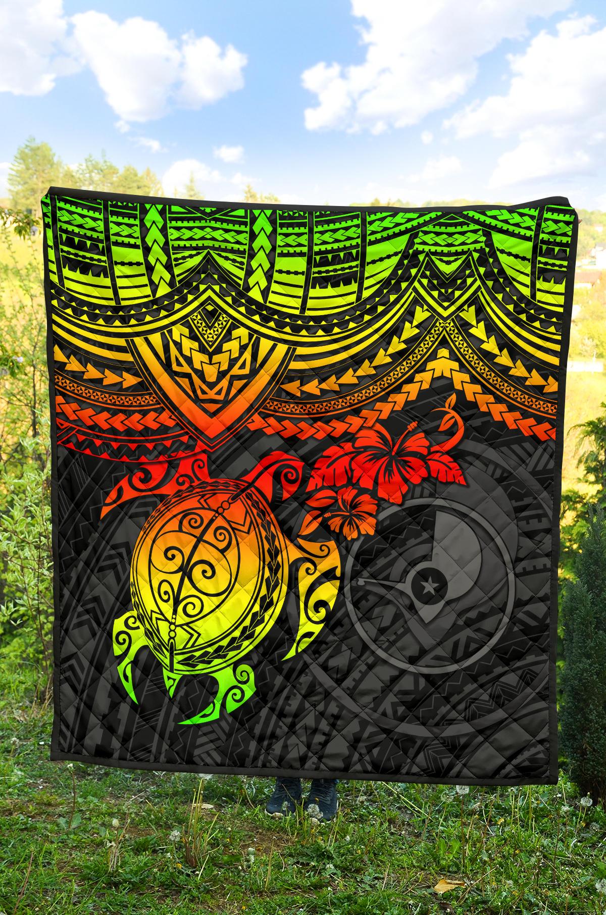 Yap Polynesian Premium Quilt - Reggae Turtle - Polynesian Pride