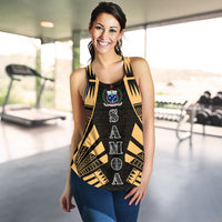 Samoa Women Racerback Tank - Polynesian Tattoo Gold - Polynesian Pride