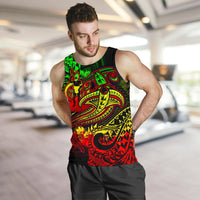 Vanuatu Polynesian Men's Tank Top - Reggae Shark Polynesian Tattoo Reggae - Polynesian Pride