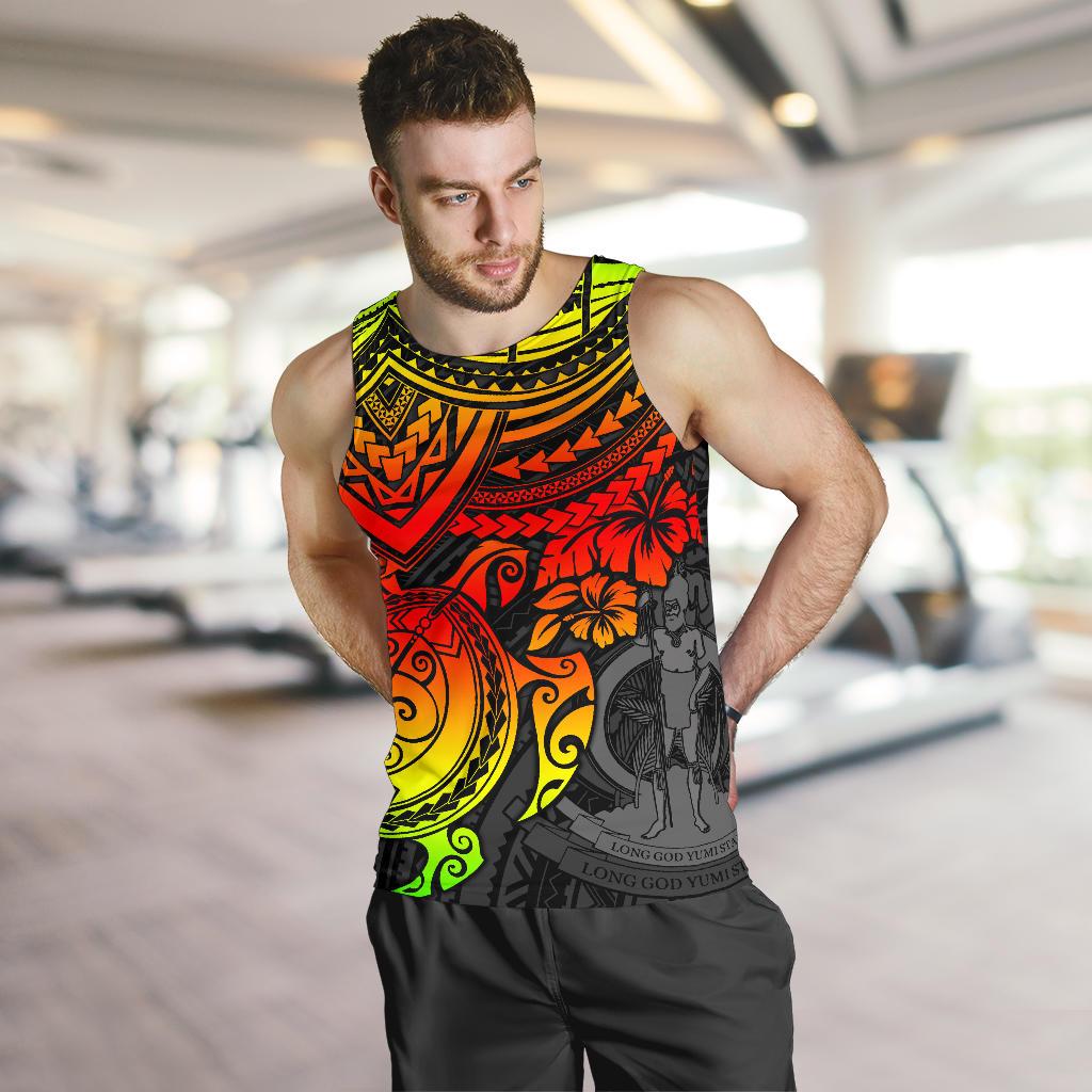 Vanuatu Polynesian Men's Tank Top - Reggae Turtle - Polynesian Pride