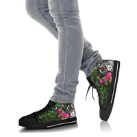 Vanuatu High Top Shoes - Turtle Plumeria Banana Leaf - Polynesian Pride