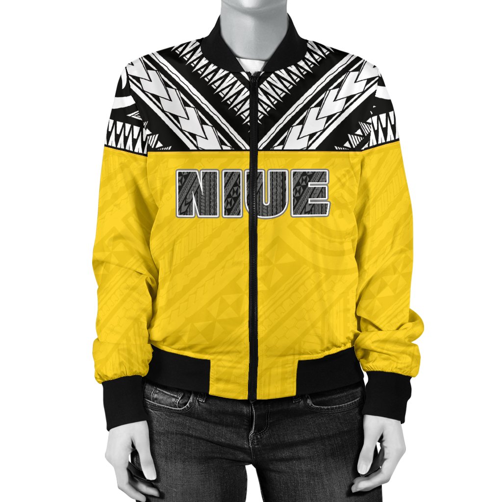Niue Women's Bomber Jacket - Polynesian Design - Polynesian Pride