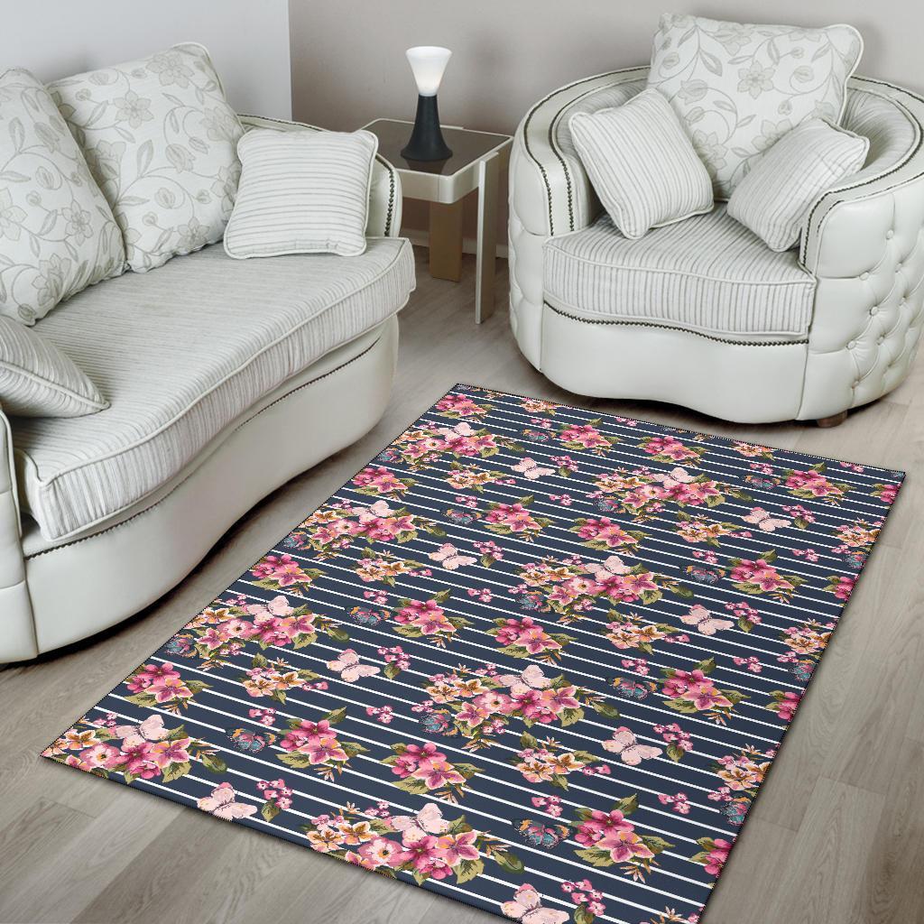 Tropical Butterfly Pink Rug - Polynesian Pride
