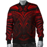Micronesia Tattoo Men's Bomber Jacket (Red) Red - Polynesian Pride