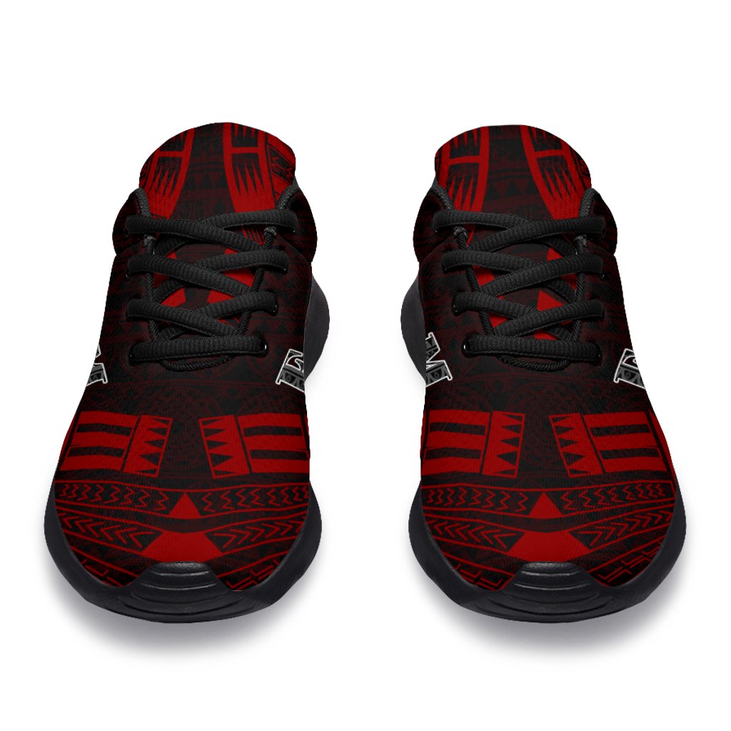 Federated States Of Micronesia Sport Sneakers - Polynesian Tattoo Red - Polynesian Pride