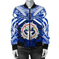 Northern Mariana Islands Rugby Women Bomber Jacket Spirit - CNMI - Polynesian Pride