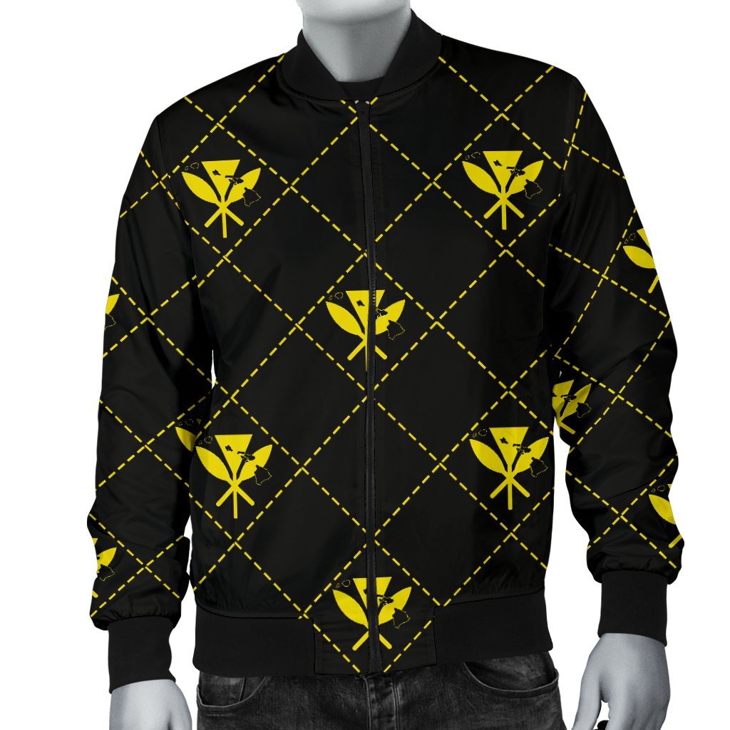 Kanaka Maoli Men's Bomber Jacket Regal AH - Polynesian Pride