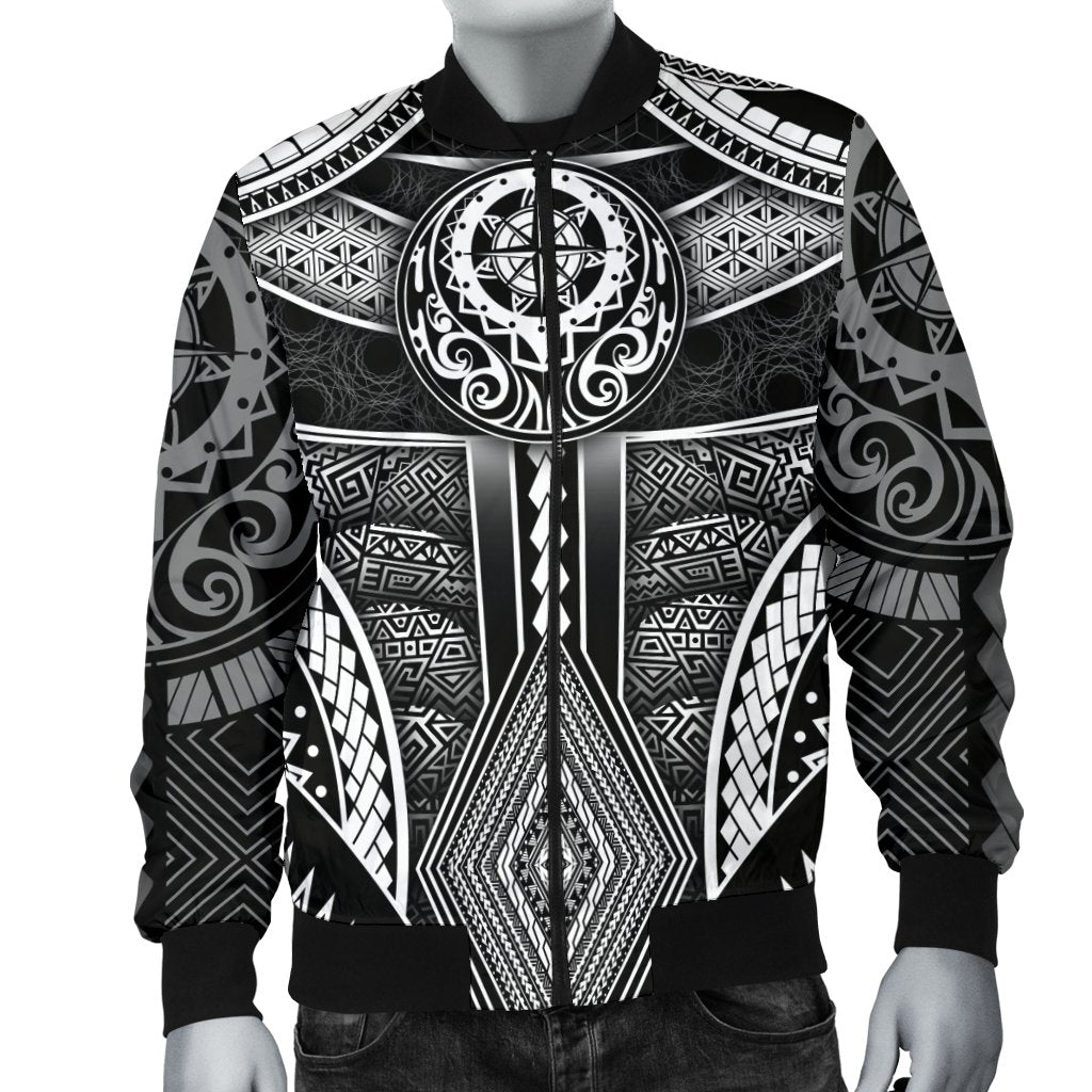 Polynesian Men's Bomber Jacket - Patterns Poly Unique - Polynesian Pride