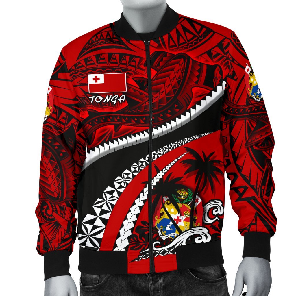 Tonga Polynesian Shark Tattoo Men'S Bomber Jacket - Polynesian Pride