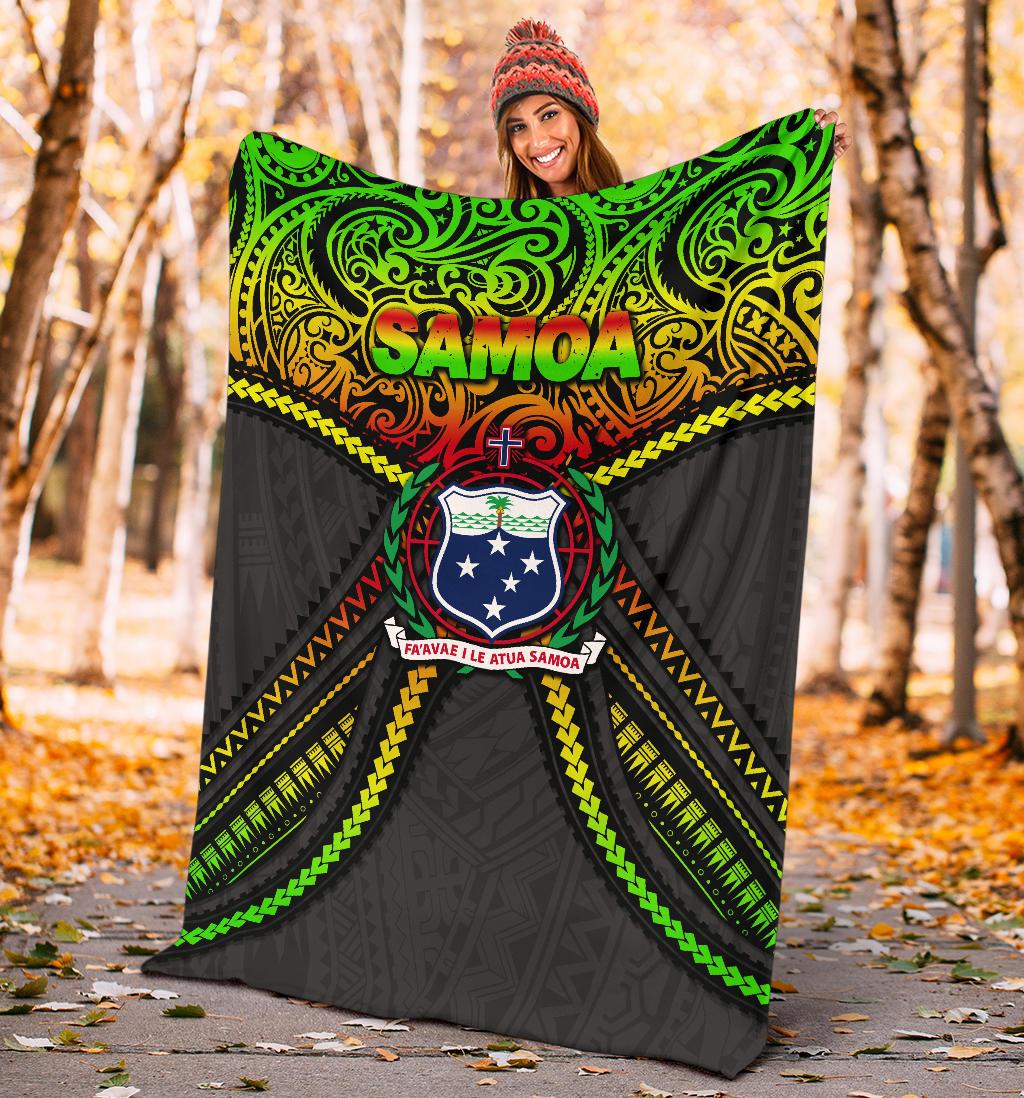 Samoa Premium Blanket Polynesian Tattoo Seashore - Polynesian Pride