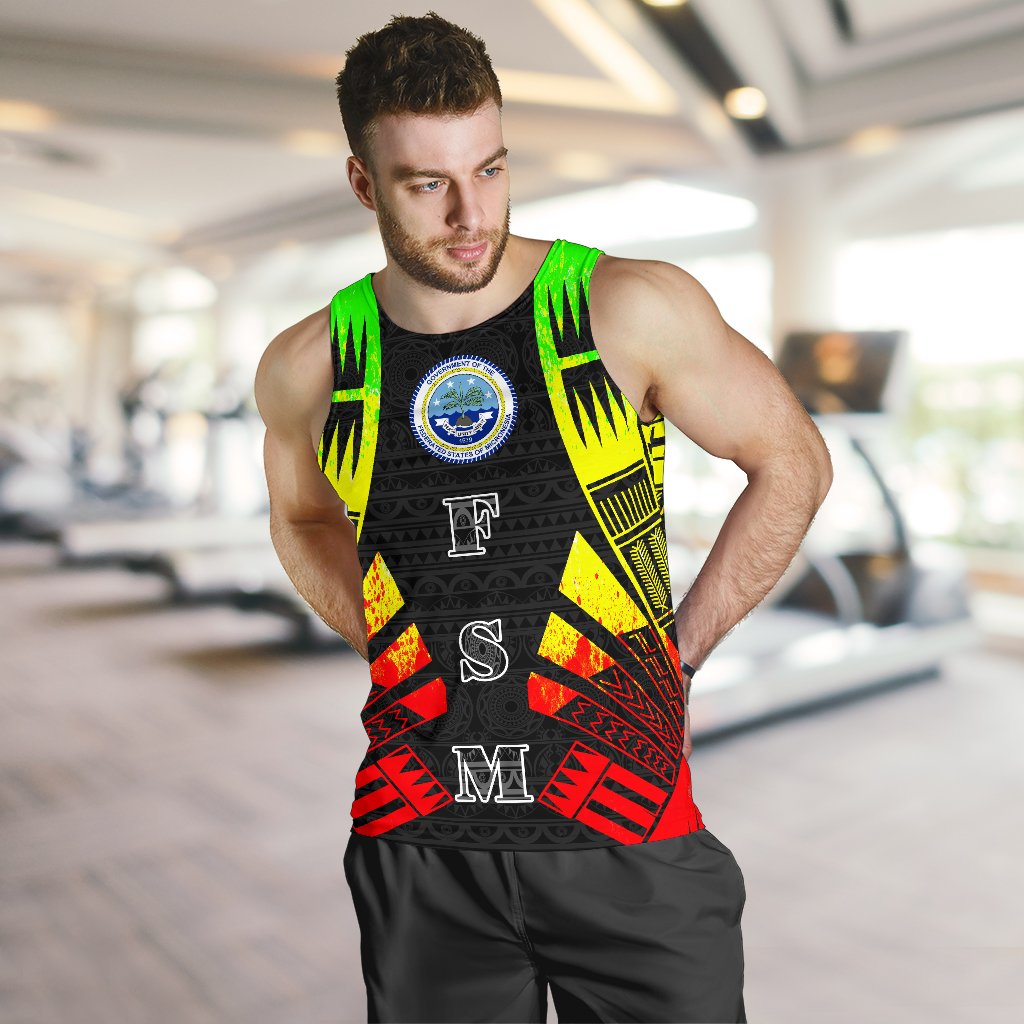 Federated States Of Micronesia Men Tank Top - Polynesian Tattoo Reggae - Polynesian Pride