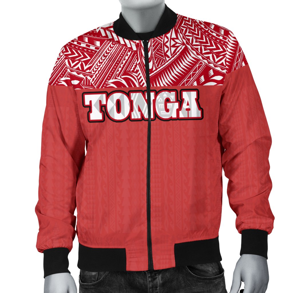 Tonga Men's Bomber Jacket - Polynesian Design - Polynesian Pride