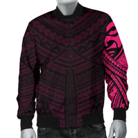 Maori Samoan Tattoo Men Bomber Jacket Pink Version - Polynesian Pride