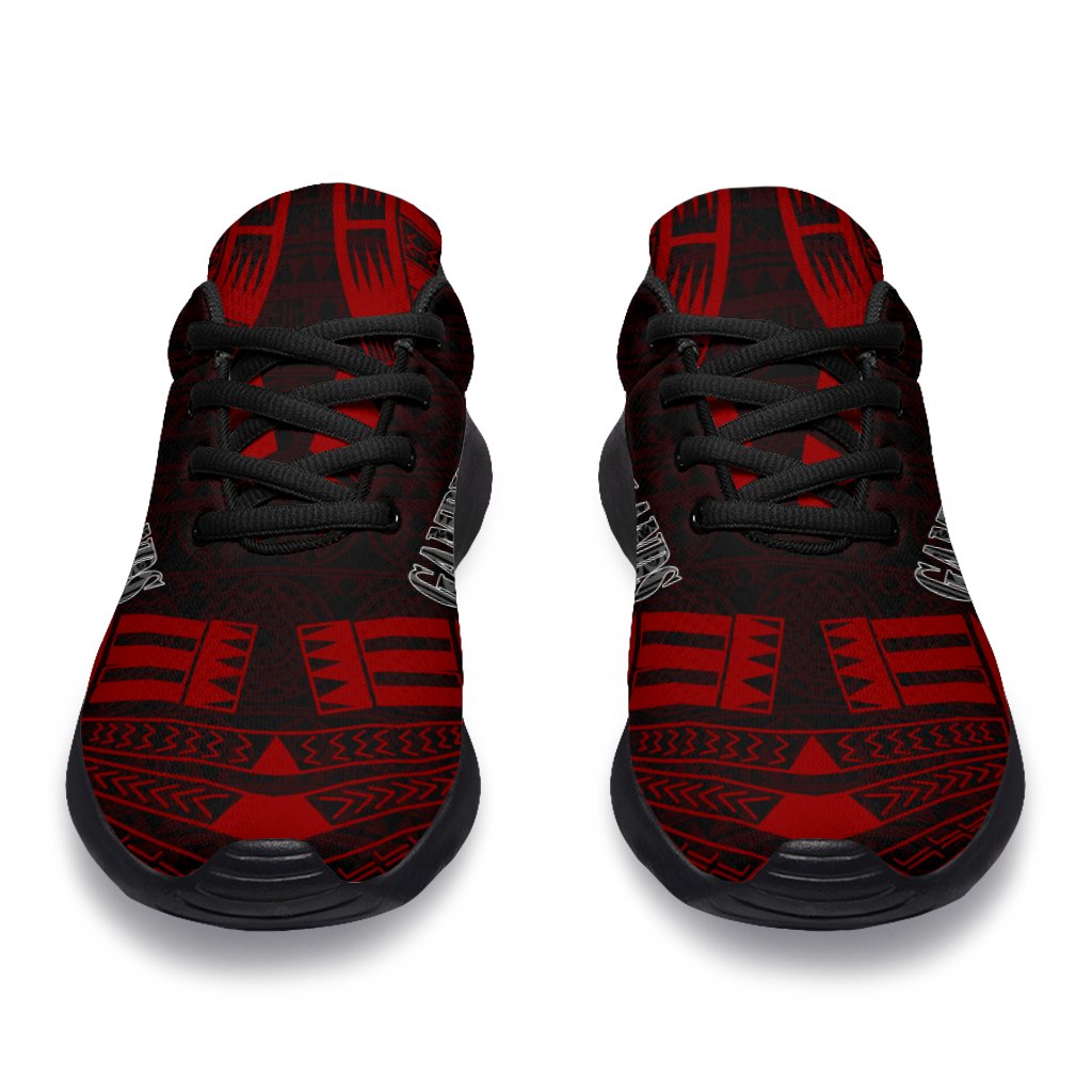 Gambier Islands Sport Sneakers - Polynesian Tattoo Red - Polynesian Pride
