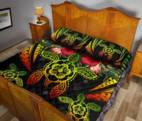 Hawaii Turtle Tropical Polynesian Quilt Bed Set - Iris Style - AH - Polynesian Pride