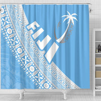 Fiji Tapa Rugby Shower Curtain version Style You Win - Blue - Polynesian Pride