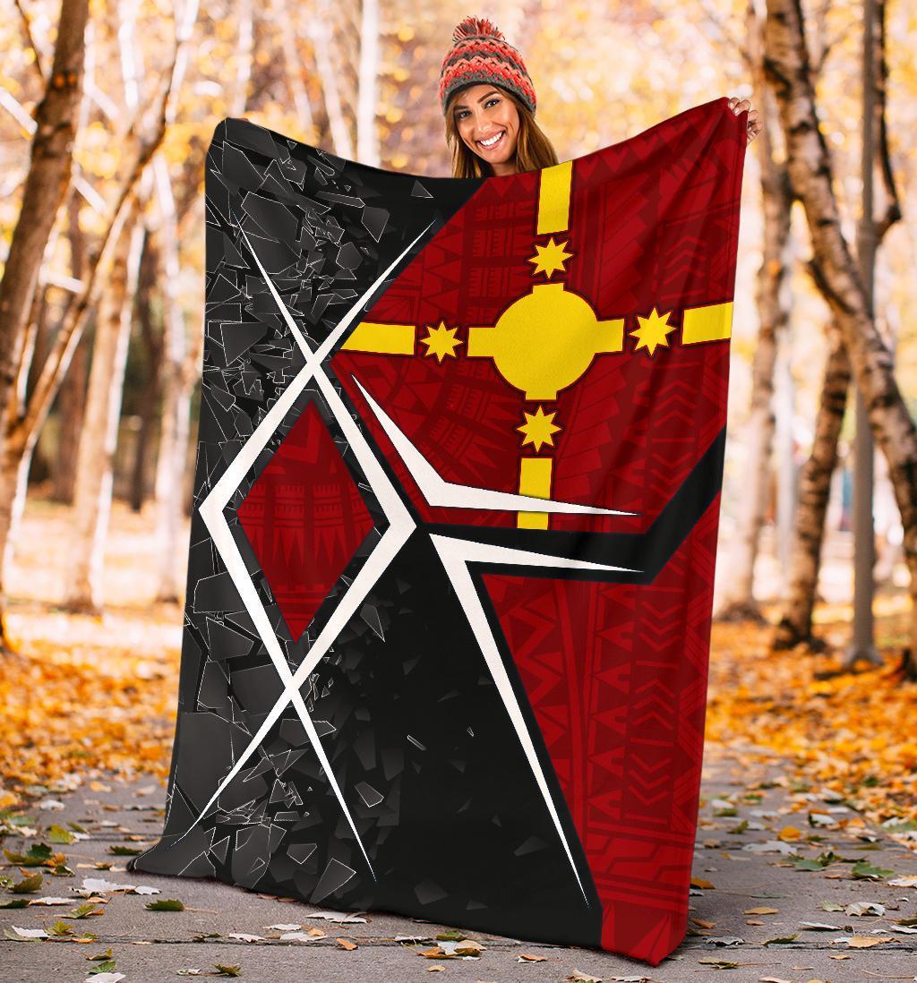 Rotuma Polynesian Premium Blanket - Rotuman Flag - Polynesian Pride