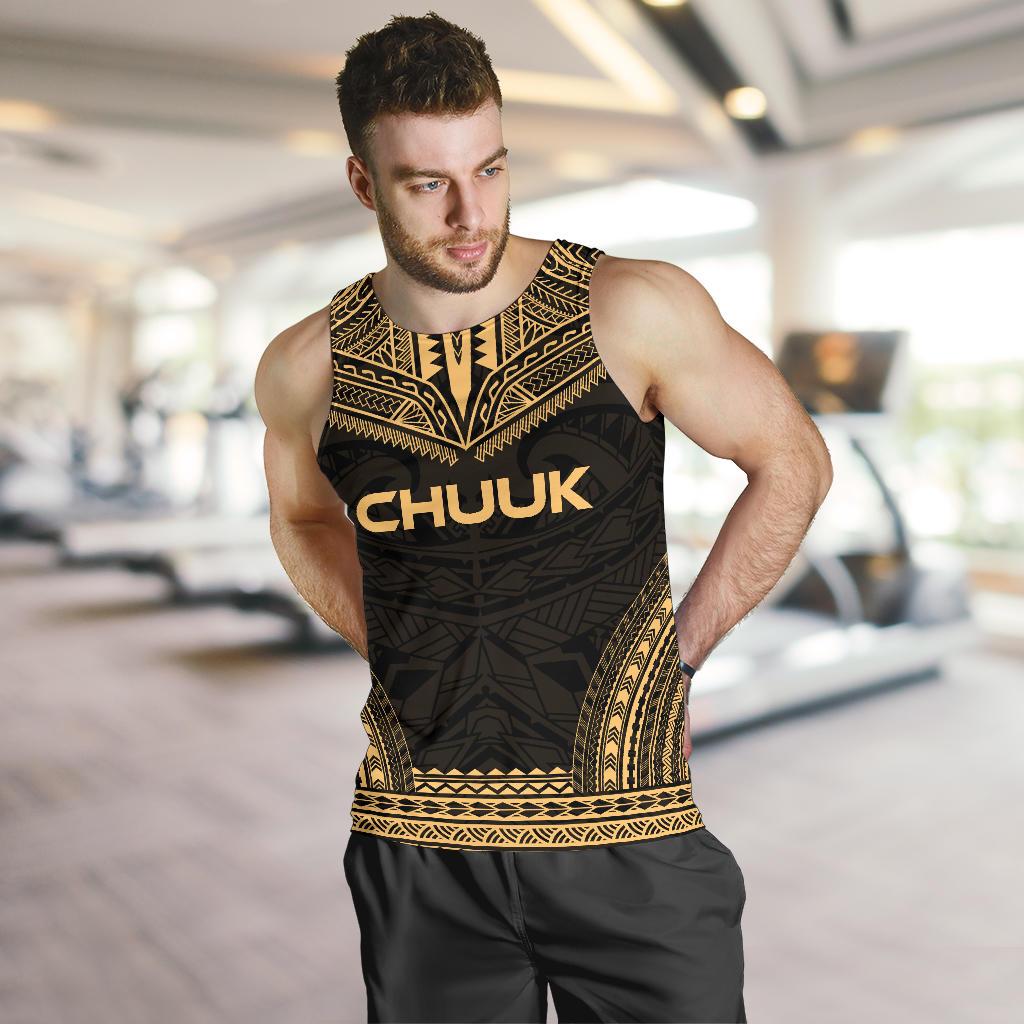 Chuuk Men's Tank Top - Polynesian Chief Gold Version - Polynesian Pride