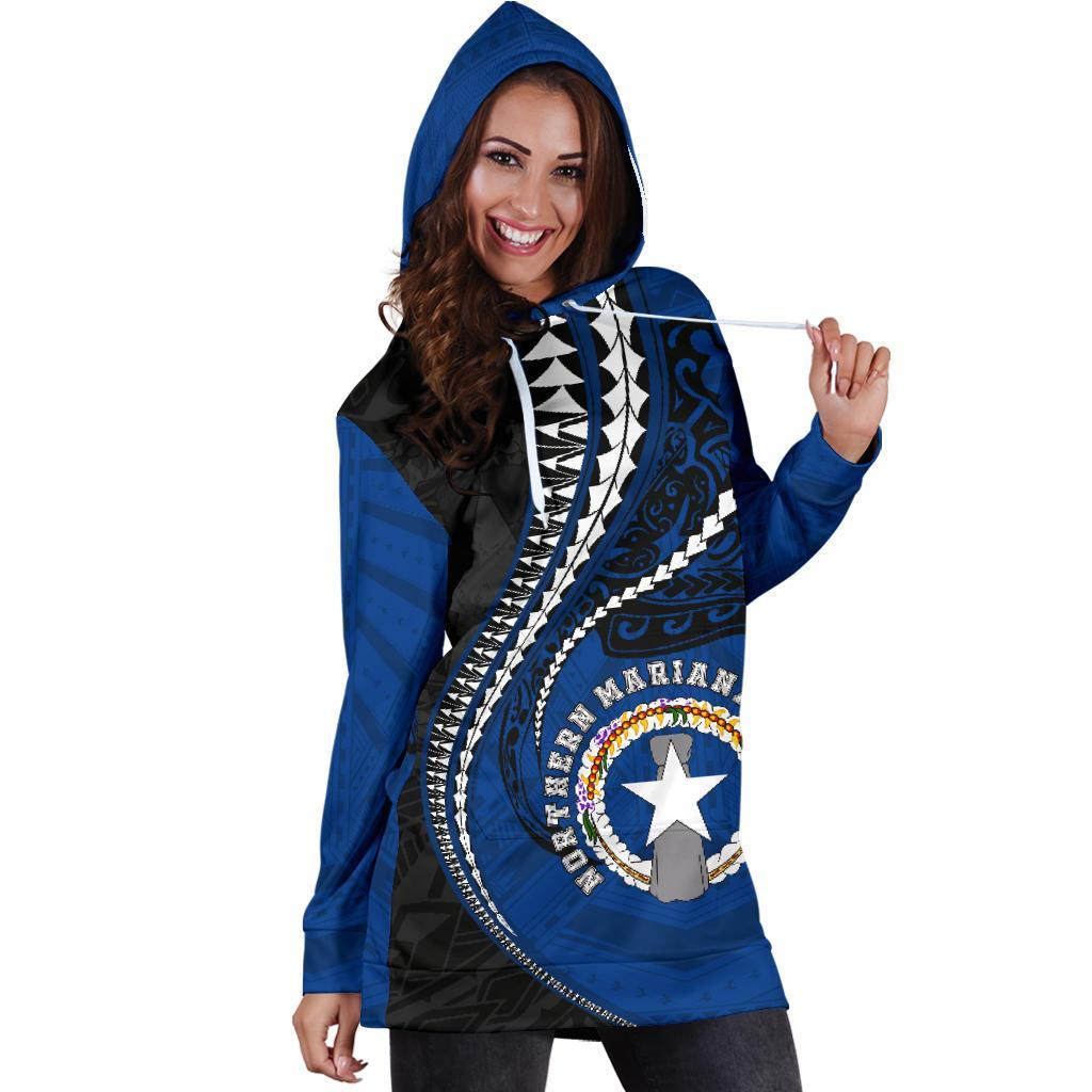 Northern Mariana Islands Women's Hoodie Dress Kanaloa Tatau Gen MP - Polynesian Pride