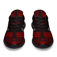 Northern Mariana Islands Sport Sneakers - Polynesian Tattoo Red - Polynesian Pride