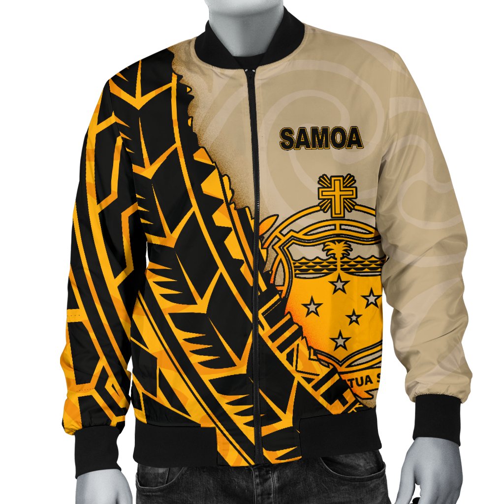 Samoa Men's Bomber Jacket - Polynesian Wild Style - Polynesian Pride