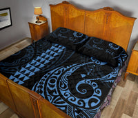 Personalized - Hawaii Quilt Bed Set - Hawaii Polynesian Quilt Bed Set - Pastel Blue - Polynesian Pride