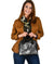 Vanuatu Custom Personalised Shoulder Handbag - Humpback Whale with Tropical Flowers (White) - Polynesian Pride