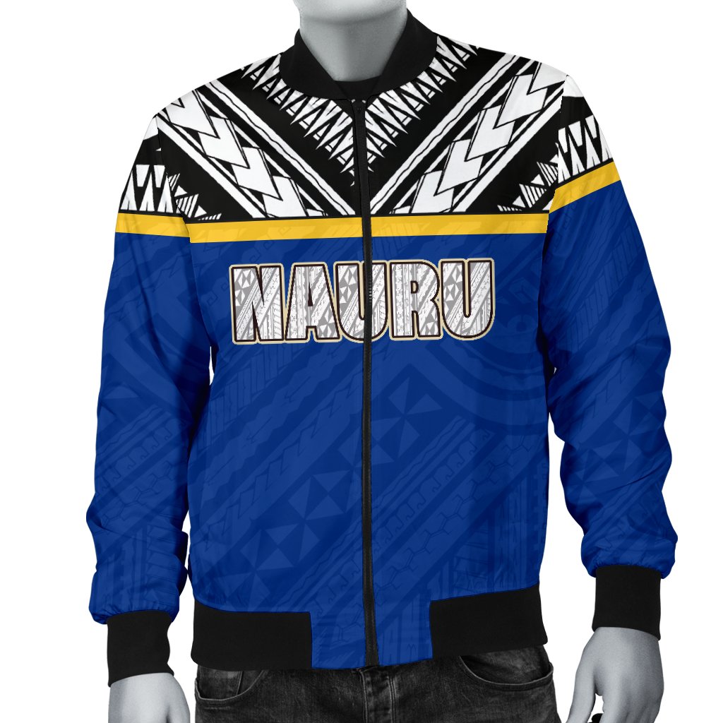 Nauru Men's Bomber Jacket - Polynesian Design - Polynesian Pride