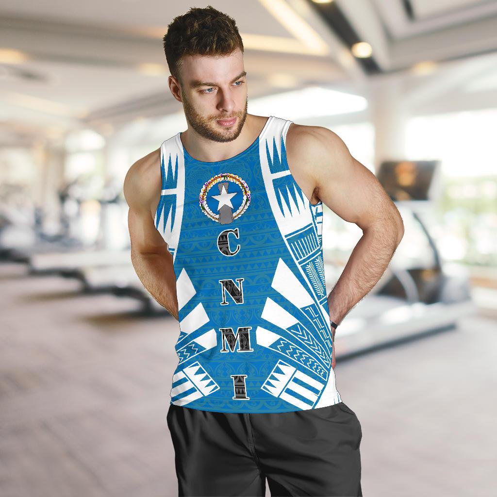 Northern Mariana Islands Men Tank Top - Polynesian Tattoo Flag - Polynesian Pride