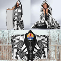Tahiti Hooded Blanket - Polynesian Tattoo Black - Polynesian Pride