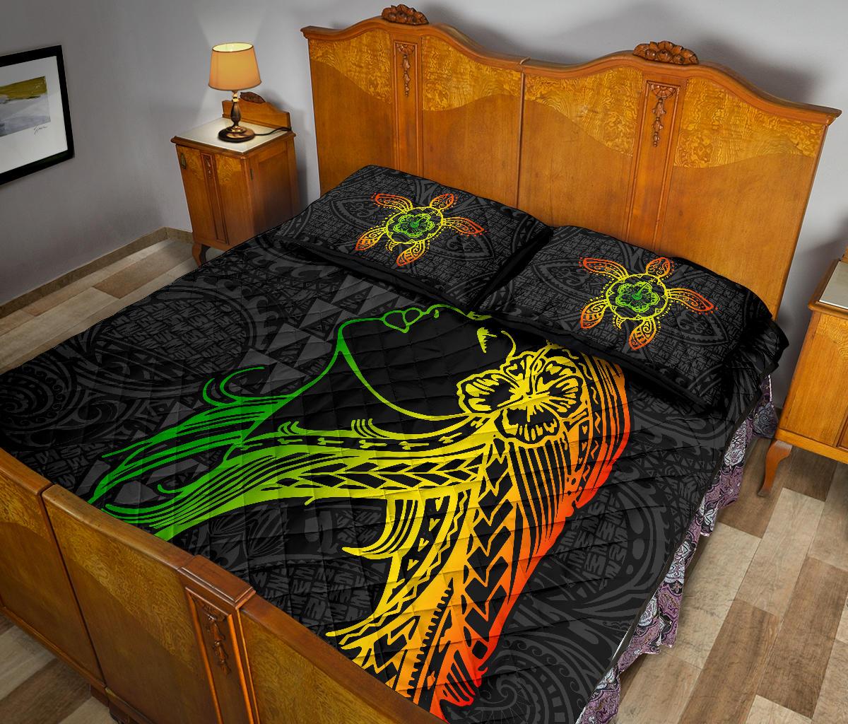 Hula Girl Quilt Bed Set - Polynesian Pride