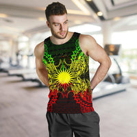 Marshall Islands Polynesian Men Tank Top Map Reggae - Polynesian Pride