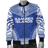 Gambier Islands Flag Polynesian Chief Men's Bomber Jacket - Polynesian Pride
