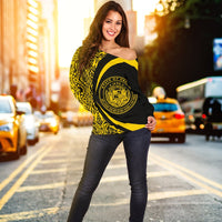 Hawaii Polynesian Women's Off Shoulder Sweater 02 - Polynesian Pride