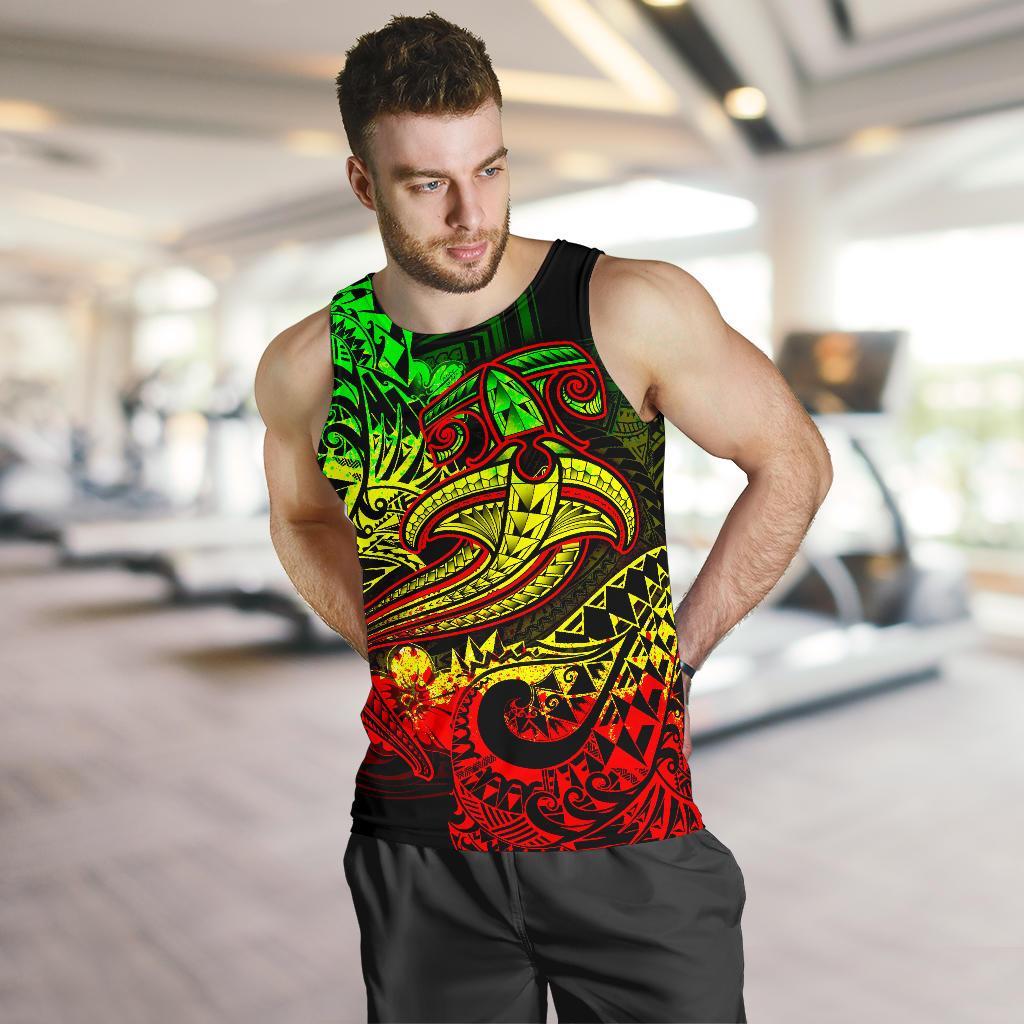Polynesian Men's Tank Top - Reggae Shark Polynesian Tattoo - Polynesian Pride